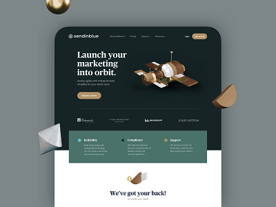 Sendinblue Enterprise Brand 3d brand brand guideline brand identity branding c4d home landing ui ux
