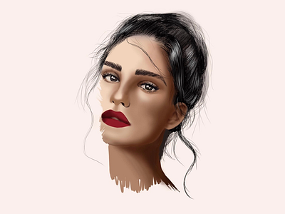 H.E.R. digitaldrawing face illustration portrait procreate woman women