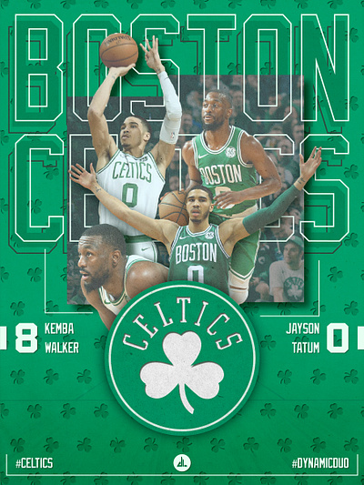 NBA #DynamicDuo - Boston Celtics 19/20 basketball graphic basketball poster boston celtics design graphic design illustration illustrator poster art poster design sports graphic sports poster typography