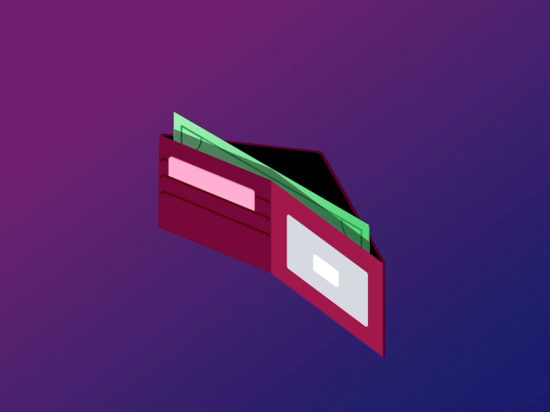 wallet animation cash finance gif ibm illustration money wallet
