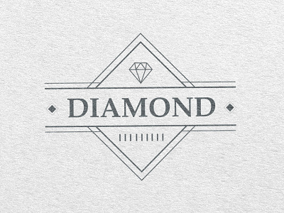 Diamond logo abstract design line retro vintage