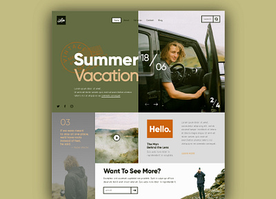 LUTH, Travel Blog blog design graphic design landing page summer travel ui user experience user interface ux vacation web web design website