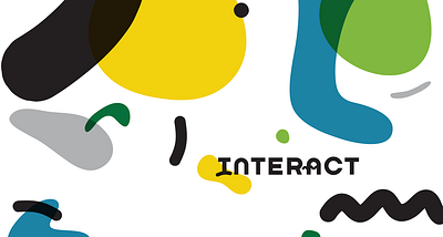 Interact branding color design icon illustration lettering logo pattern type typography
