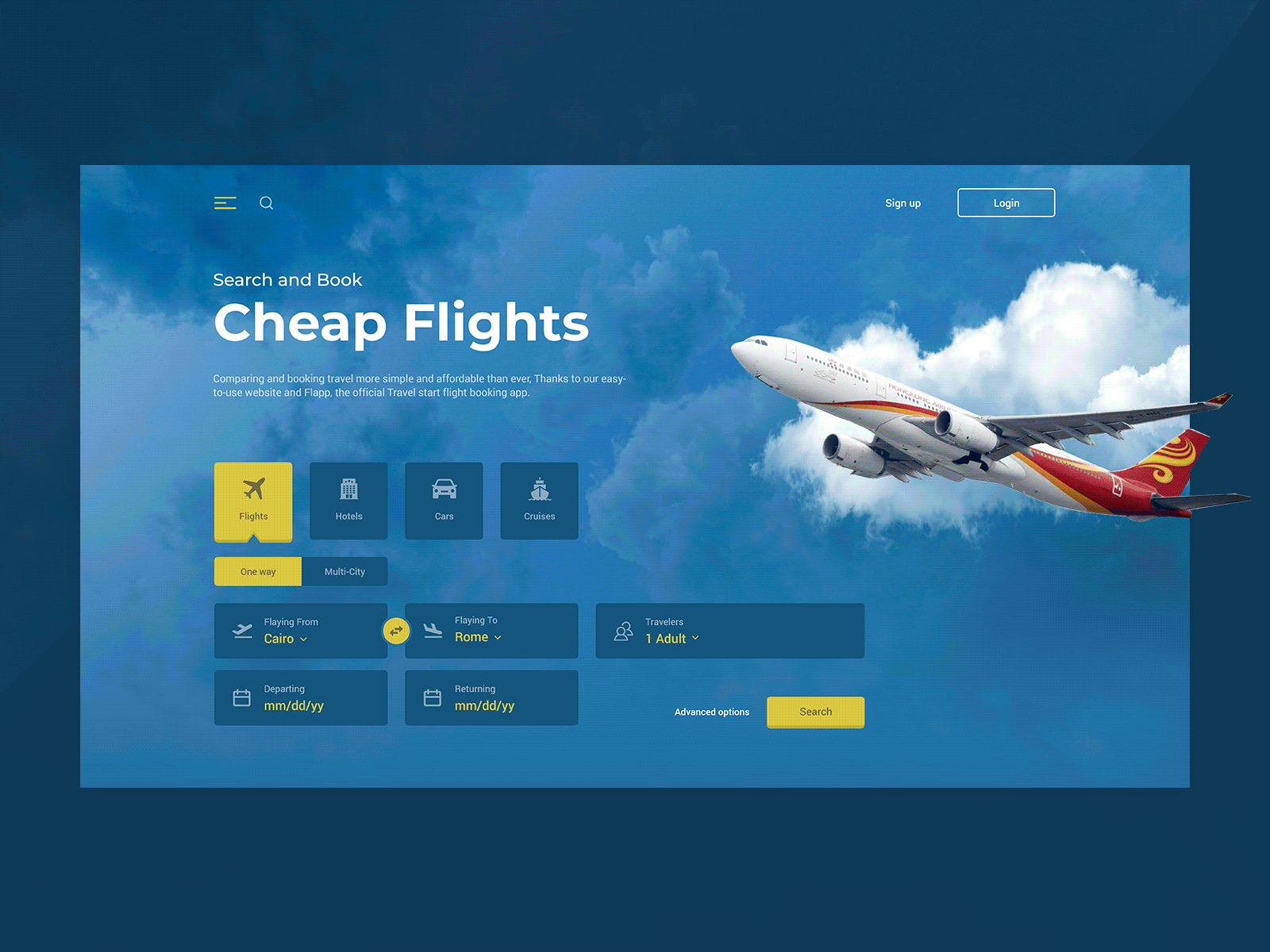 Travel Agency (Header design) clean design flat icons illustration ui ux web website