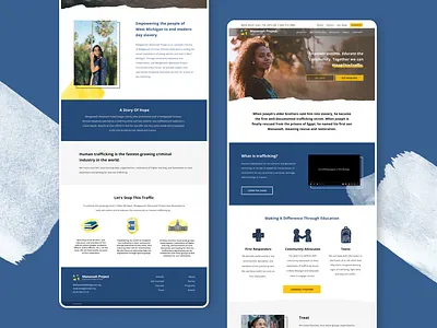 Non-profit landing page re-design charity clean design design system landing page minimal non profit non profit nonprofit redesign redesign concept ui ux volunteer
