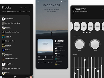 Music App UI app app design clean flat media media player minimal mobile ui music album music app music app design music player product product design simple ui uiux