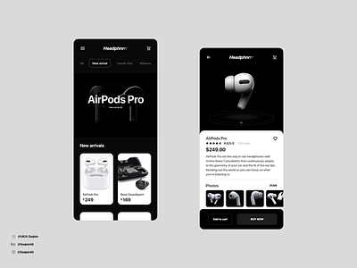 Product AirPods Pro UI Design adobexd app design graphic graphic design ios sketch ui ui design ui designer uiux user interface