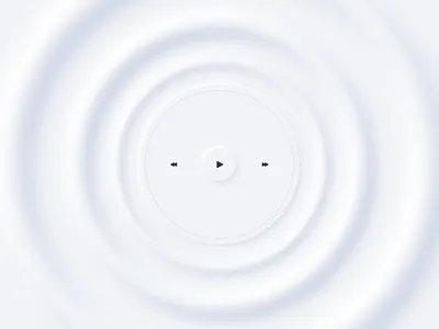 Music Player clean design music music player soft ui vector waves white