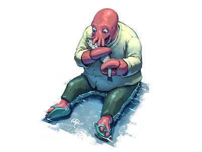 Doctober 25: Dr. Zoidberg art character crustacean digital digital painting doctor eat fish futurama illustration painting water zoidberg