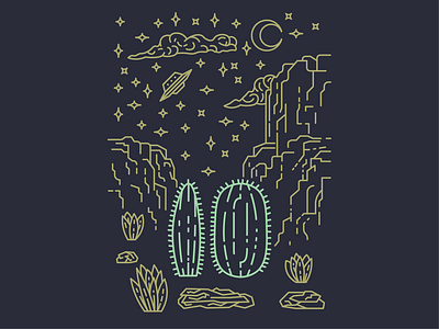 Anniversary 10 04 branding cactus desert design details flat icon illustration pattern vector