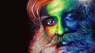 Mystic and Yogi, Sadhguru Painting | Acrylic on Canvas design new painting sadhguru