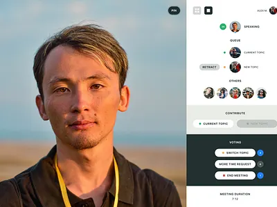 Baton Video Meeting App Concept app concept conferencing meeting meeting app ui video