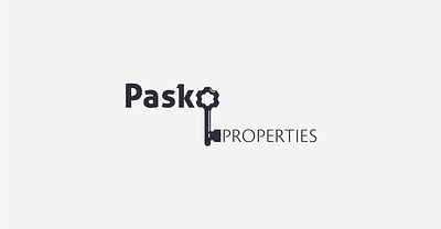 Pasko branding branding illustration key logo concept logo design monochrome realestate wordmark