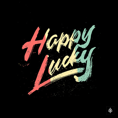 Lucky Happy T-shirt design font icon identity illustration lettering logo tshirt tshirt design typography