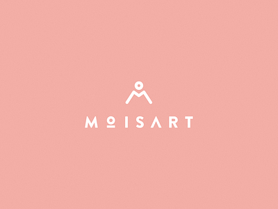 moisart brand branding color logo logotype m logo marca nude rose rose gold