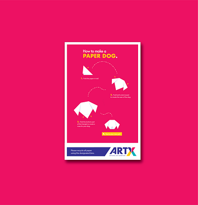 "How to" Poster Series - Paper Dog branding orogami vector