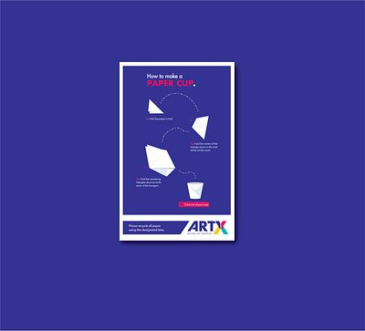 "How to" Poster Series - Paper Cup branding orogami vector
