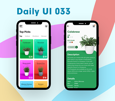 Daily UI 033 - Product customization customization daily 100 challenge daily ui dailyui plants product ui uiux ux
