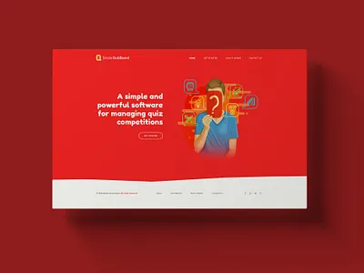 Simple Quize Board Landing Page branding creative creative director creativity designthinking digitalart digitalillustration illustrator logo logo design logotype photoshop typography uiux vector