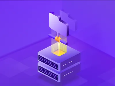 Storage Product XEUS 2.5d data design file illustrator io purple storage x