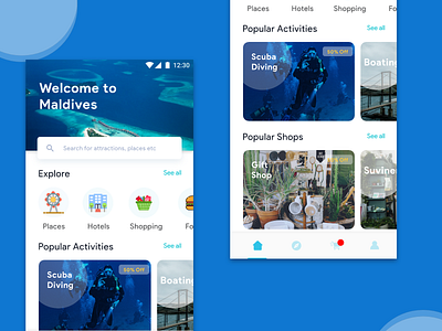 Travel App ui ux