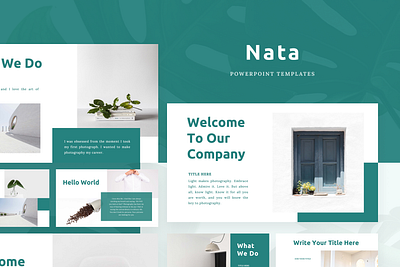 NATA Powerpoint Template creative deck elegant fashion google slide keynote model nata pitch powerpoint ppt pptx presentation presentation layout product shirt simple slide template tosca