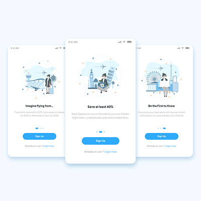 Travel Onboarding screen design illustration onboarding screen onboarding ui ui uidesign