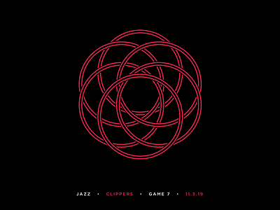 Jazz Scores: Game 7 - 11.3.19 basketball clippers data data visualization data viz dataviz design illustration jazz lines nba shapes sports statistics stats utah visualization