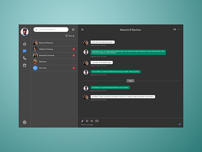 Direct Messaging - Daily UI 13 daily ui daily ui challenge direct messaging messaging app sketchapp ui user experience user interface ux web design
