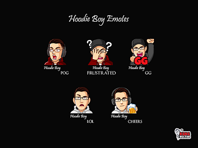 Hoodie Boy Twitch Emote amazing cheers customemote cute design emoji emote emoteart emotes frustrated gg graphicforstream lol pog sticker streamers twitch twitchemote twitchemotes twitchstreamer