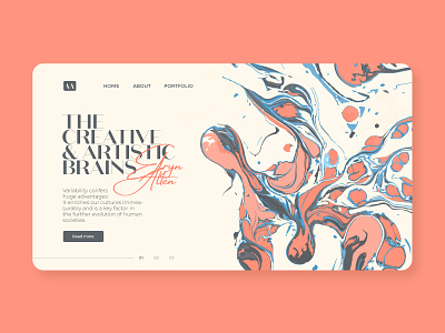 Eryn Allen - Landing Page abstract abstract web art art direction artist design illustration illustrations landing page landing page ui liquid portfolio slider ui ux web web design web header web ui website