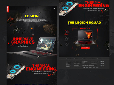 Lenovo - Legion Landing Page art director branding graphic design layoutdesign visual web