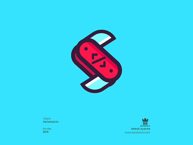 SwissTool.io logo branding designer logo dribbble gif icon logo illustration logo morocco outline swiss swisstool.io