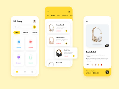 Online retailers App app ui