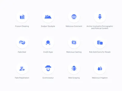 Anti Fraud Services 02 abstract anti fraud blue icon