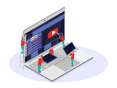 Upgrade computer design illustration illustrator isometry vector