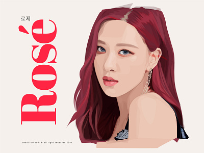 Rose Blackpink design graphic illustration vector vector art vexel vexel art