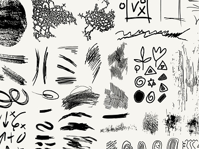 Scribble Set brush strokes design design elements design template hand drawn hatching illustration ink print scribble scribbles set surfacedesign template template design vector