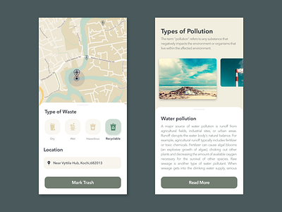 Water Pollution android app design icon icons ios minimal mobile plastic pollution product design ui ux waste water web