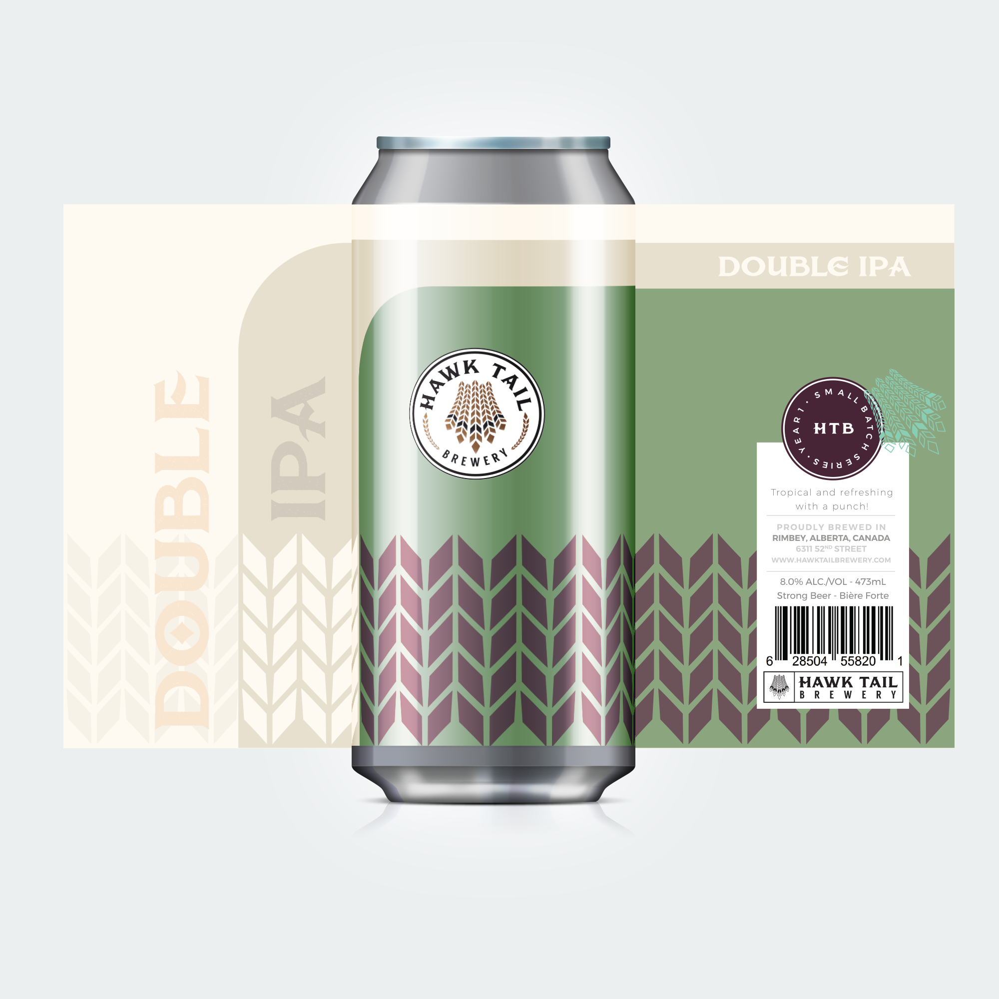 Example of DOUBLE IPA Craft Beer Lable