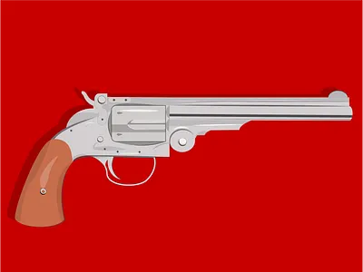 Revolver cowboy digital art gun illustrator pistol ps4 red dead redemption revolver schofield simple six shooter