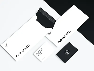 Purely Eco - Branding for an eco-friendly online store brand design branding branding design business card corporate branding corporate identity design ecofriendly ecologic ecological ecology envelope envelope design graphic graphic design logo mockup sketch typography vector