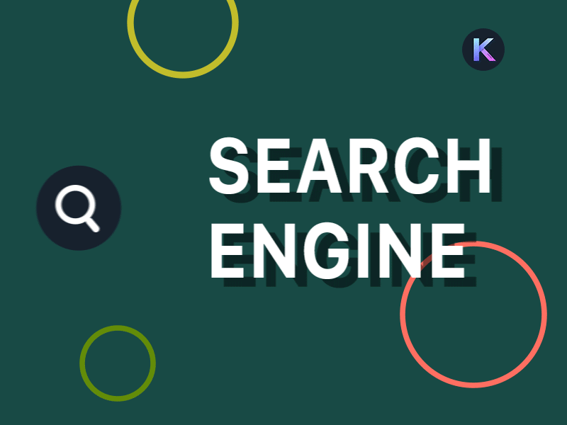 search engine animation design flat ui ux