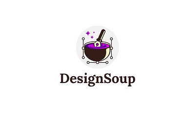 Our brand art direction bezier bowl branding design handles logo concept logo design pen tool soup sparks stars