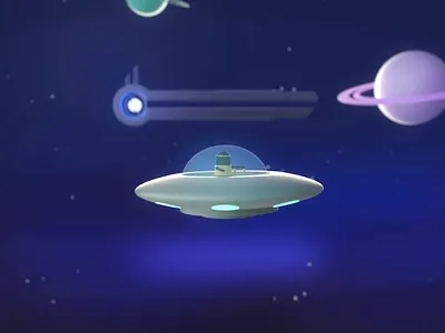 Discord Fandoms Ad 3d 3d art ad adobe after effects alien beans c4d character cinema 4d design discord octane scifi space ufo