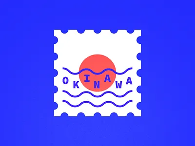 Okinawa Stamp 🇯🇵 badge badge design badgedesign badges design dribbble dribbbleweeklywarmup flat illustration japan okinawa stamp vector warmup