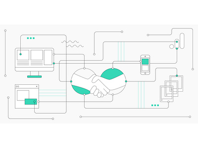 5 Strategies for Leveraging Technology in Recruitment automation blog blog header blog post clean design illustration marketing minimal recruitment startup technology vector web