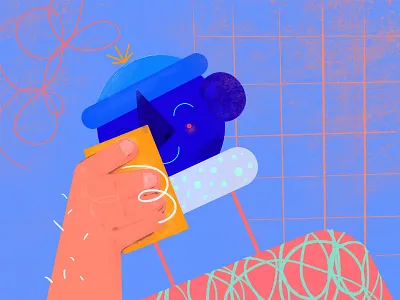 Can't stop to waste my time :) abstract adobe illustrator adobephotoshop boy character colorful design digitalart flatillustration handdrawing illustration illustrator iphone nanatenetko phone procreate simpleforms vector