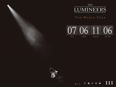 Countdown Clock - World Tour art clock countdown countdowntimer cover dailyui design illustration lumineers music music art musician ui webdesign