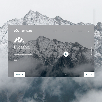 Mountains website concept adobe xd concept creation design graphism mountain mountains prototype prototyping ui uidesign ux design uxdesign webdesign website